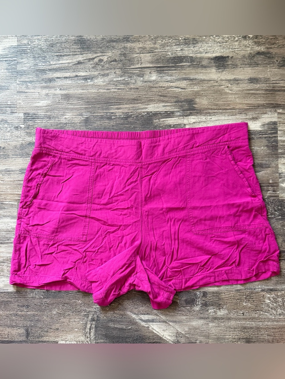Wildfox hot pink pull on elastic waist soft casual shorts women’s XXL 100% rayon